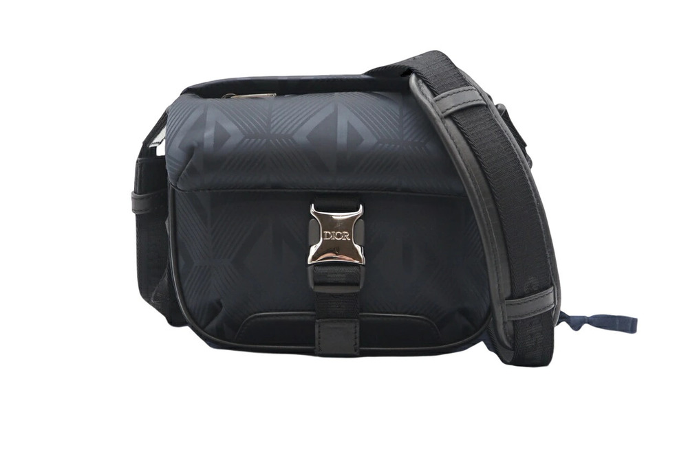 Dior Blue bag diamond shoulder CD canvas Navy Blue